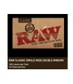Χαρτάκι μικρό RAW Single Wide Clasic Ακατέργστο Διπλό 100 φύλλων