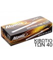 ATOMIC Zigaretten-Hülsen Slim 200 (24mm φίλτρο) κιβώτιο των 40 άδεια τσιγάρα