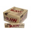 Κουτί με 24 χαρτάκια Raw king size CLASSIC ακατέργαστο slim συν tips με τζιβάνες 32 φύλλα